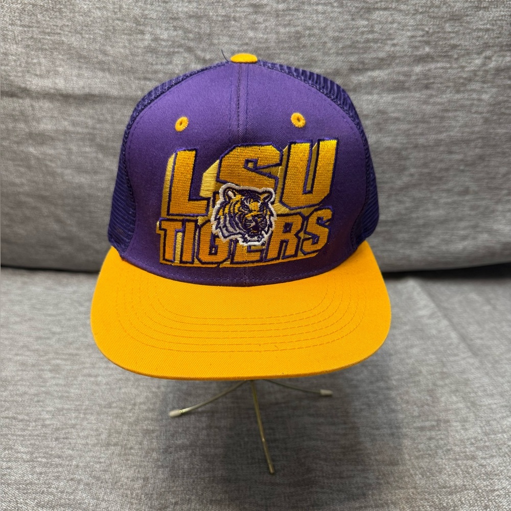 LSU Tigers Louisiana Purple Gold Adult Adjustable Hat Mesh Snapback